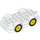 Duplo Blanco Wheelbase 4 x 8 con Amarillo Ruedas (15319 / 24911)