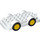 Duplo White Wheelbase 4 x 8 with Yellow Wheels (15319 / 24911)