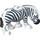 Дупло Білий Zebra з Ребристі Mane (54531)