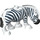 Duplo White Zebra with Ribbed Mane (54531)