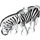 Duplo blanc Zebra avec Côtelé Mane (54531)