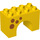 Duplo Gelb Bogen Backstein 2 x 4 x 2 mit Circles (Giraffe Unterseite) (11198 / 74952)