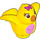 Duplo Yellow Bird with Pink Bow and Feathers (33364 / 46565)