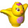 Duplo Yellow Bird with Pink Bow and Feathers (33364 / 46565)