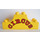 Duplo Yellow Bow 2 x 6 x 2 with &quot;CIRCUS&quot; (4197)