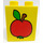 Duplo Gelb Backstein 1 x 2 x 2 mit Apfel ohne Unterrohr (4066 / 42657)
