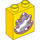 Duplo Yellow Brick 1 x 2 x 2 with Jewelled Rock (4066)