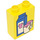 Duplo Jaune Brique 1 x 2 x 2 avec Milk Carton et 2 Cups sans tube à l&#039;intérieur (4066)