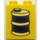 Duplo Gelb Backstein 1 x 2 x 2 mit Oil Fass ohne Unterrohr (4066)
