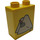 Duplo Yellow Brick 1 x 2 x 2 with Sand and Shovel without Bottom Tube (4066)