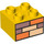 Duplo Yellow Brick 2 x 2 with brick wall (3437 / 41181)
