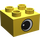 Duplo Yellow Brick 2 x 2 with Eye on two sides and white spot (82061 / 82062)