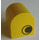 Duplo Yellow Brick 2 x 2 x 2 with Curved Top with Eye Pattern on Two Sides (3664)