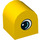 Duplo Yellow Brick 2 x 2 x 2 with Curved Top with Eye with White and Medium Azure (Both Sides) (3664 / 29762)