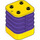 Duplo Jaune Brique 2 x 2 x 2 avec Dark Purple Flex (35110)