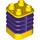 Duplo Jaune Brique 2 x 2 x 2 avec Dark Violet Flex (35110)