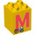 Duplo Yellow Brick 2 x 2 x 2 with M for Motorbike (31110 / 93003)