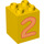 Duplo Yellow Brick 2 x 2 x 2 with Orange &#039;2&#039; (31110 / 88261)