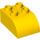 Duplo Gelb Backstein 2 x 3 mit Gebogenes Oberteil (2302)