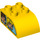 Duplo Yellow Brick 2 x 3 with Curved Top with Girl and Boy looking out of windows (2302 / 29946)