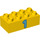 Duplo Yellow Brick 2 x 4 with 1 (3011 / 25327)