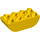 Duplo Gelb Backstein 2 x 4 mit Gebogen Unterseite (98224)