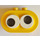 Duplo Yellow Brick 2 x 4 x 2 Rounded Ends with Two Adjustable eyes