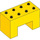 Duplo Yellow Brick 2 x 4 x 2 with 2 x 2 Cutout on Bottom (6394)