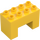 Duplo Jaune Brique 2 x 4 x 2 avec 2 x 2 Coupé sur Bas (6394)