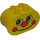 Duplo Yellow Brick 2 x 4 x 2 with Rounded Ends with Face with Red Nose and Dimples (6448)