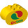 Duplo Yellow Brick 2 x 4 x 2 with Rounded Ends with Octan logo (6448 / 10204)