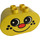 Duplo Yellow Brick 2 x 4 x 2 with Rounded Ends with Smiley red nose face with freckles (6448)