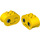 Duplo Yellow Brick 2 x 4 x 2 with Rounded Ends with Winky face (6448 / 24441)