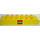 Duplo Amarillo Ladrillo 2 x 8 Extremos redondeados con LEGO logo (31214)