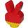 Duplo Yellow Bunny Head with Red Ears