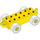 Duplo Yellow Car Chassis 2 x 6 with White Wheels (11248 / 14639)