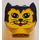 Duplo Yellow Cat Head with Oval Eyes and Whiskers
