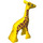 Duplo Amarillo Giraffe Calf con Cuadrado Feet (81522)