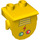 Duplo Yellow Plate with Panel with Green and red button (42236 / 61853)