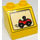 Duplo Yellow Slope 2 x 2 x 1.5 (45°) with Car (6474)