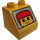 Duplo Yellow Slope 2 x 2 x 1.5 (45°) with Face with Red Hair (6474)