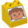 Duplo Yellow Slope 2 x 2 x 1.5 (45°) with Girls Face (6474 / 84667)