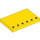 Duplo Amarillo Plana 4 x 6 con Espigas en Borde (31465)