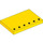 Duplo Yellow Tile 4 x 6 with Studs on Edge (31465)