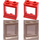 LEGO 1 x 2 x 2 Fenster, rot Oder Weiß 456-2