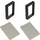 LEGO 1x4x5 Schwarz Fenster Frames mit Clear Panes 3448