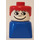 LEGO 2 x 2 Blauw Basis met Rood Haar Duplo-figuur