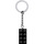LEGO 2x4 Zwart Metal Keyring (853992)