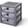 LEGO 3 Drawer Storage Rack Gray (5006608)