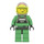 LEGO A-Vinge Pilot med Grön Jumpsuit och Headset (Transparent Gul Visir) Minifigur